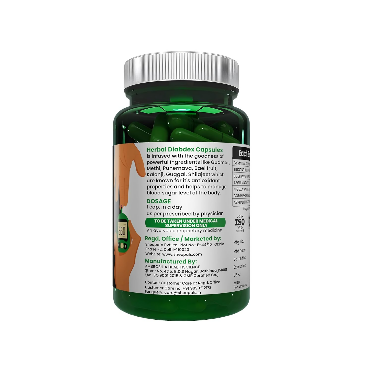 Sheopal's Herbal Diabdex Diabetes Capsules - Distacart