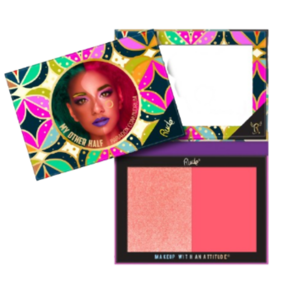 Rude Cosmetics My Other Half Duo Shade Face Palette - Pearadox Conundrum - Distacart