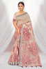 Sangam Prints Maroon Cotton Blend Woven Work Traditional Saree - Dista