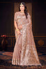 Sangam Prints Dusty Rose Cotton Blend Woven Work Traditional Saree - Dista