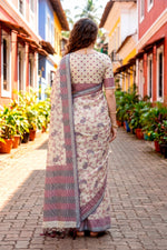 Thumbnail for Sangam Prints Red Cotton Blend Woven Work Traditional Saree - Dista