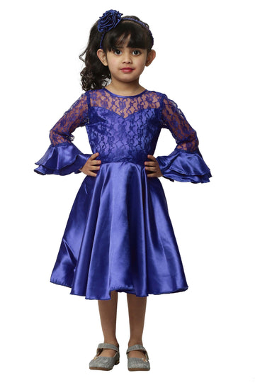 Asmaani Kids Party Wear Stylish Dresses, Perfect for Parties, Functions & Vacations - Blue - Distacart