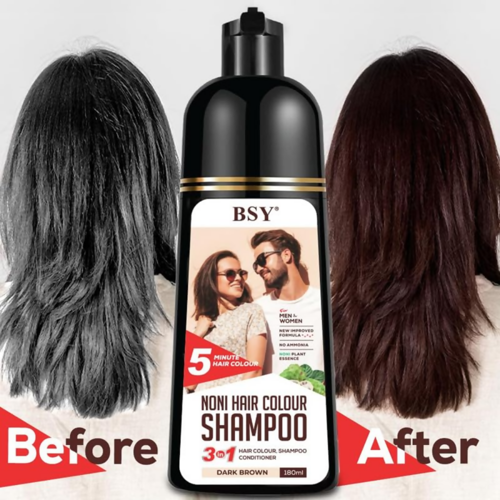 Bsy 5-Min 3 IN 1 Natural Hair colour shampoo - Brown - Dista