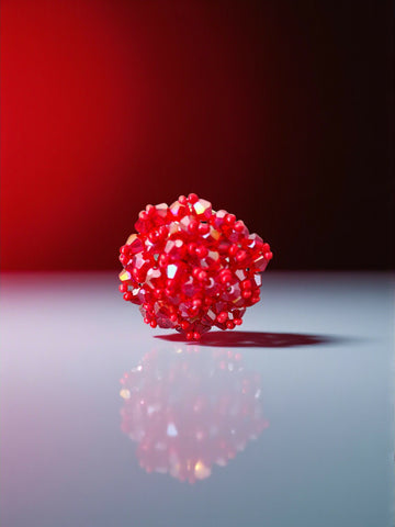 Inhanns Rang-E-Roshan Adjustable Ring – Handmade Crystal Statement Ring - Red Small - Distacart