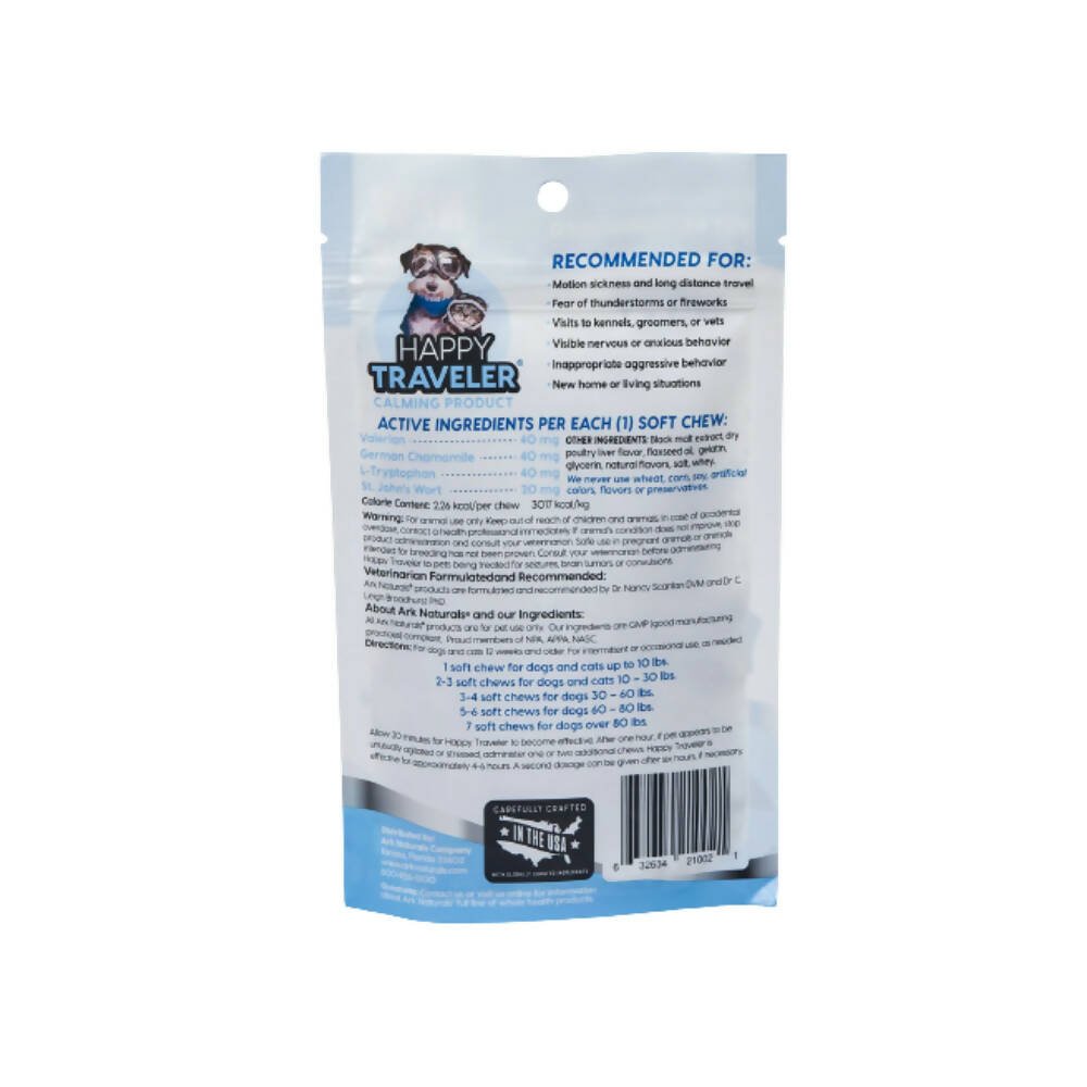 Ark Naturals Happy Traveler Soft Chews For Cats & Dogs - Distacart