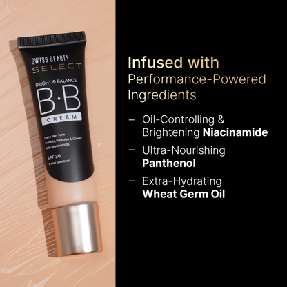 Swiss Beauty Select Bright & Balance BB Cream With Niacinamide - 2 Thats Fair - Distacart