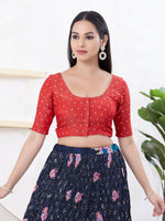 Thumbnail for Joban Fashion Pink Tissue Elbow Sleeveless Front Open Blouse