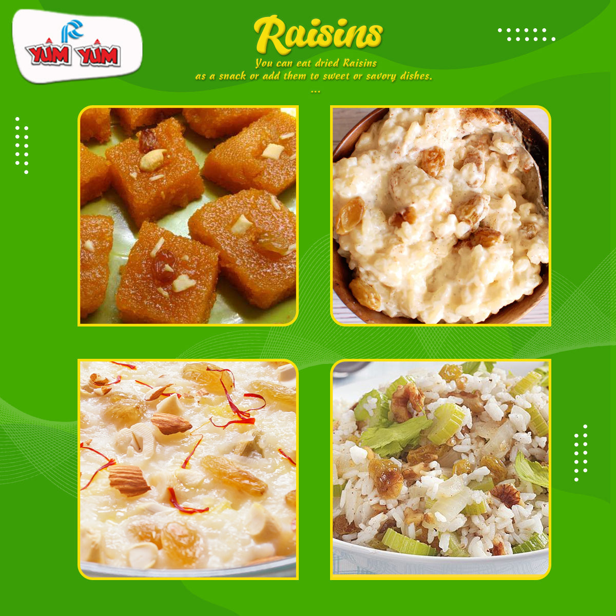 Yum Yum Green Raisins Box - Dista
