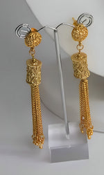 Thumbnail for Jewel City Elegant Gold Filigree Tassel Necklace and Earring Set - Traditional Indian Bridal Jewelry