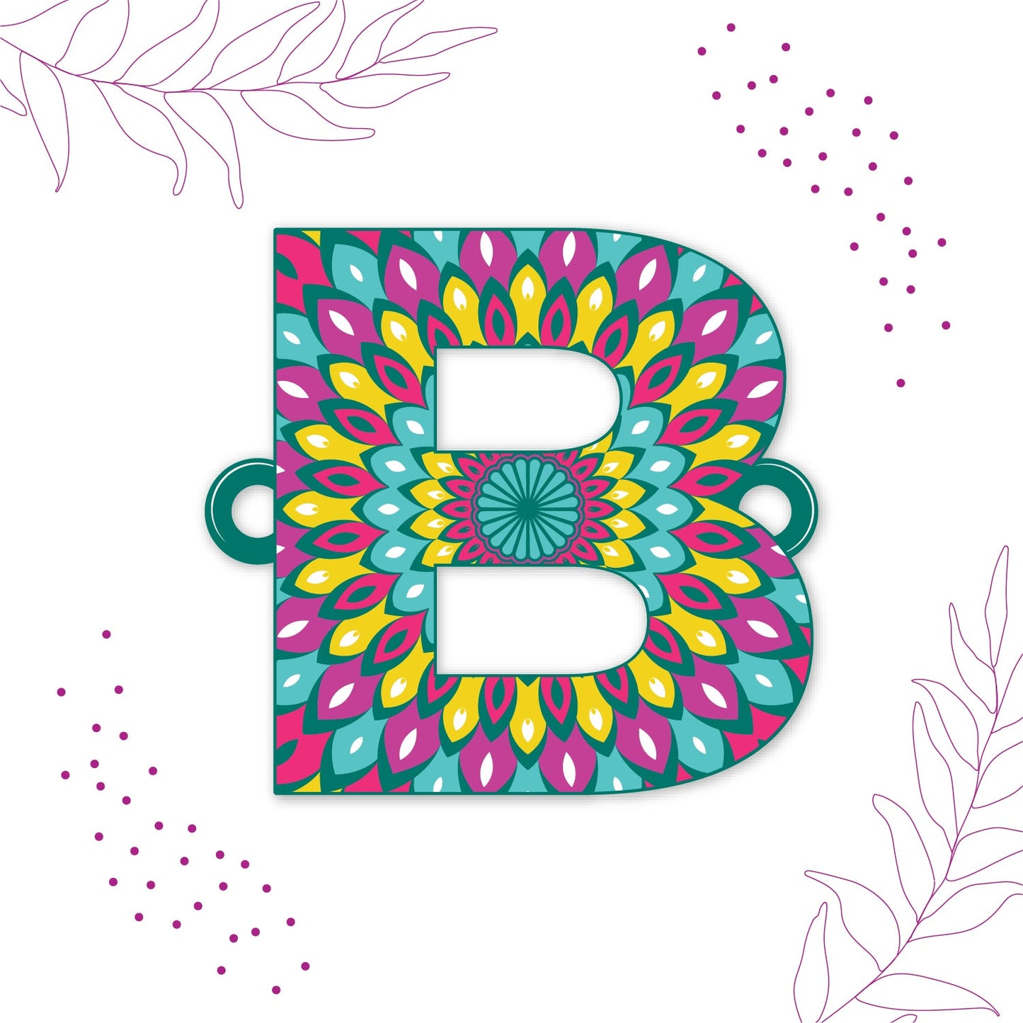 Indianvibez Alphabet B Wooden Rakhi - Kids Rakhi - Distacart