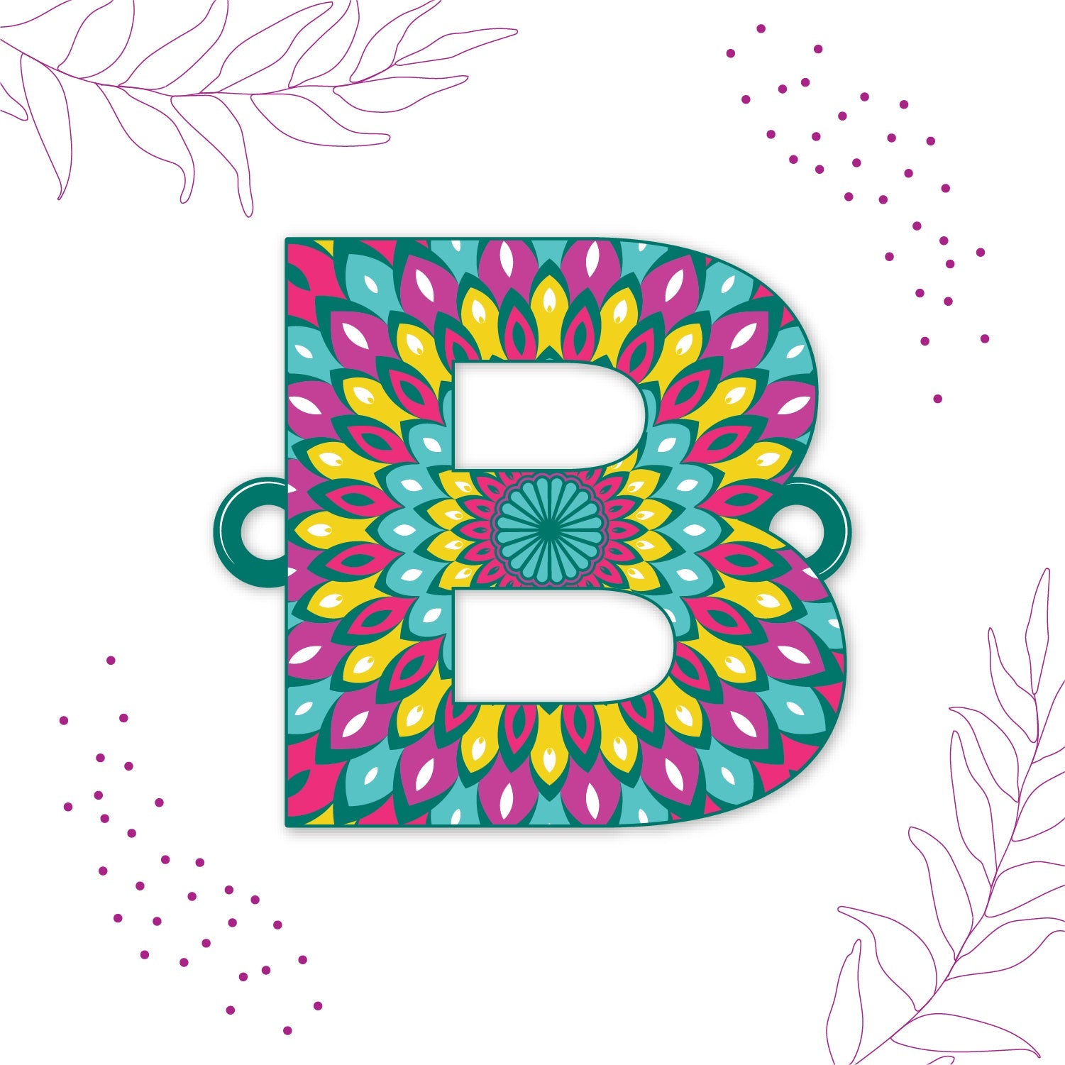 Indianvibez Alphabet B Wooden Rakhi - Kids Rakhi - Distacart