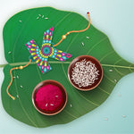 Thumbnail for Indianvibez Alphabet K Wooden Rakhi - Kids Rakhi