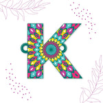 Thumbnail for Indianvibez Alphabet K Wooden Rakhi - Kids Rakhi
