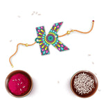 Thumbnail for Indianvibez Alphabet K Wooden Rakhi - Kids Rakhi