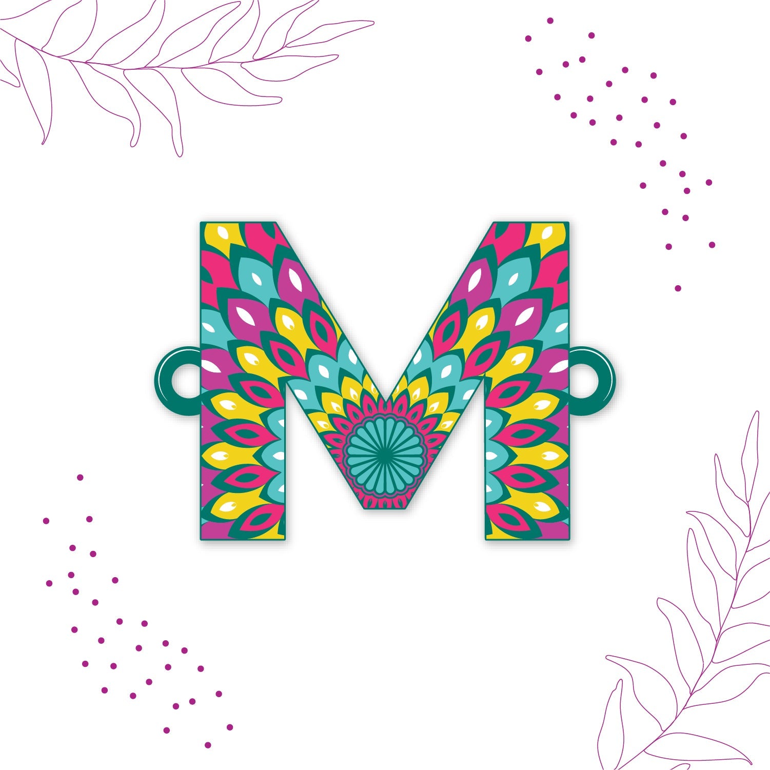 Indianvibez Alphabet M Wooden Rakhi - Kids Rakhi - Distacart