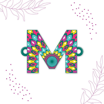 Indianvibez Alphabet M Wooden Rakhi - Kids Rakhi - Distacart
