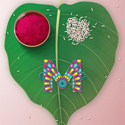 Indianvibez Alphabet M Wooden Rakhi - Kids Rakhi - Distacart