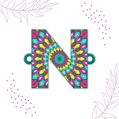 Indianvibez Alphabet N Wooden Rakhi - Kids Rakhi - Distacart