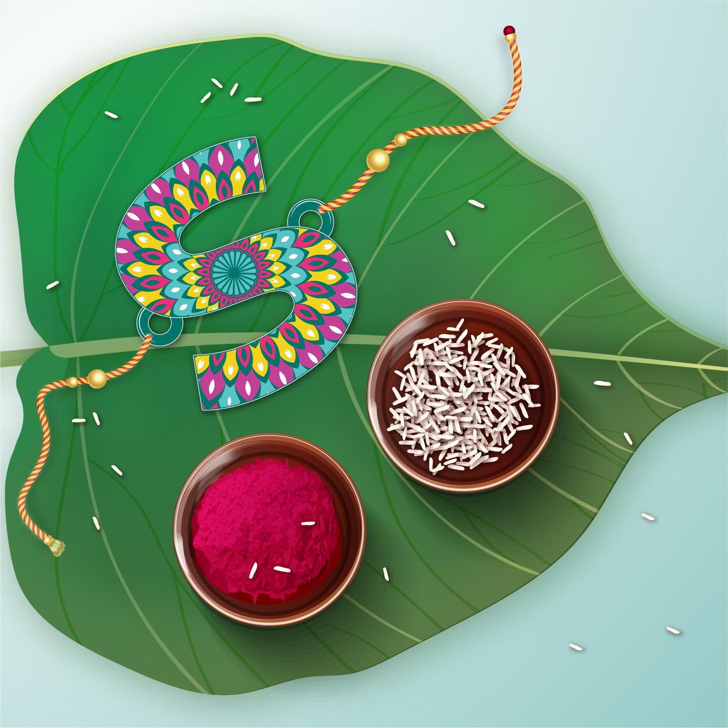 Indianvibez Alphabet S Wooden Rakhi - Kids Rakhi