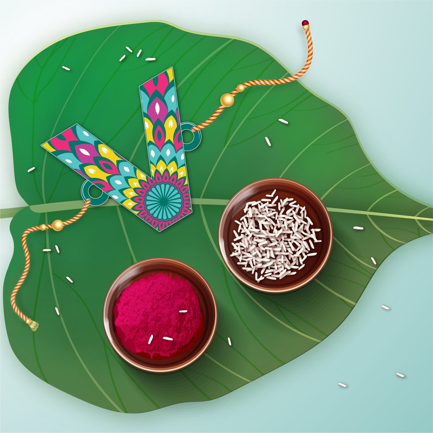 Indianvibez Alphabet V Wooden Rakhi - Kids Rakhi - Distacart
