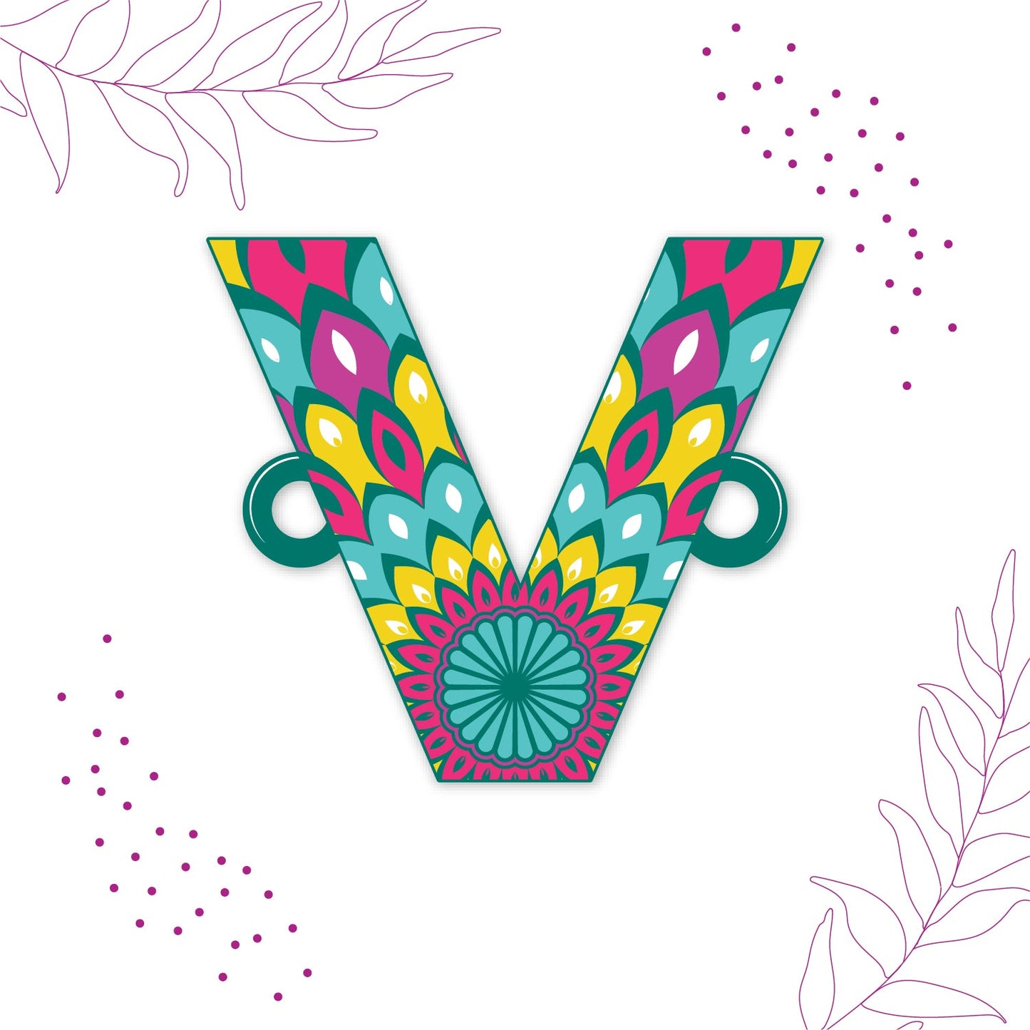 Indianvibez Alphabet V Wooden Rakhi - Kids Rakhi - Distacart