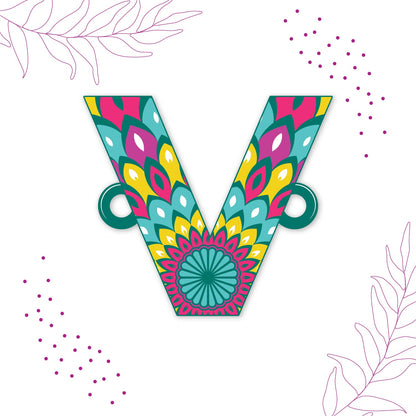 Indianvibez Alphabet V Wooden Rakhi - Kids Rakhi - Distacart