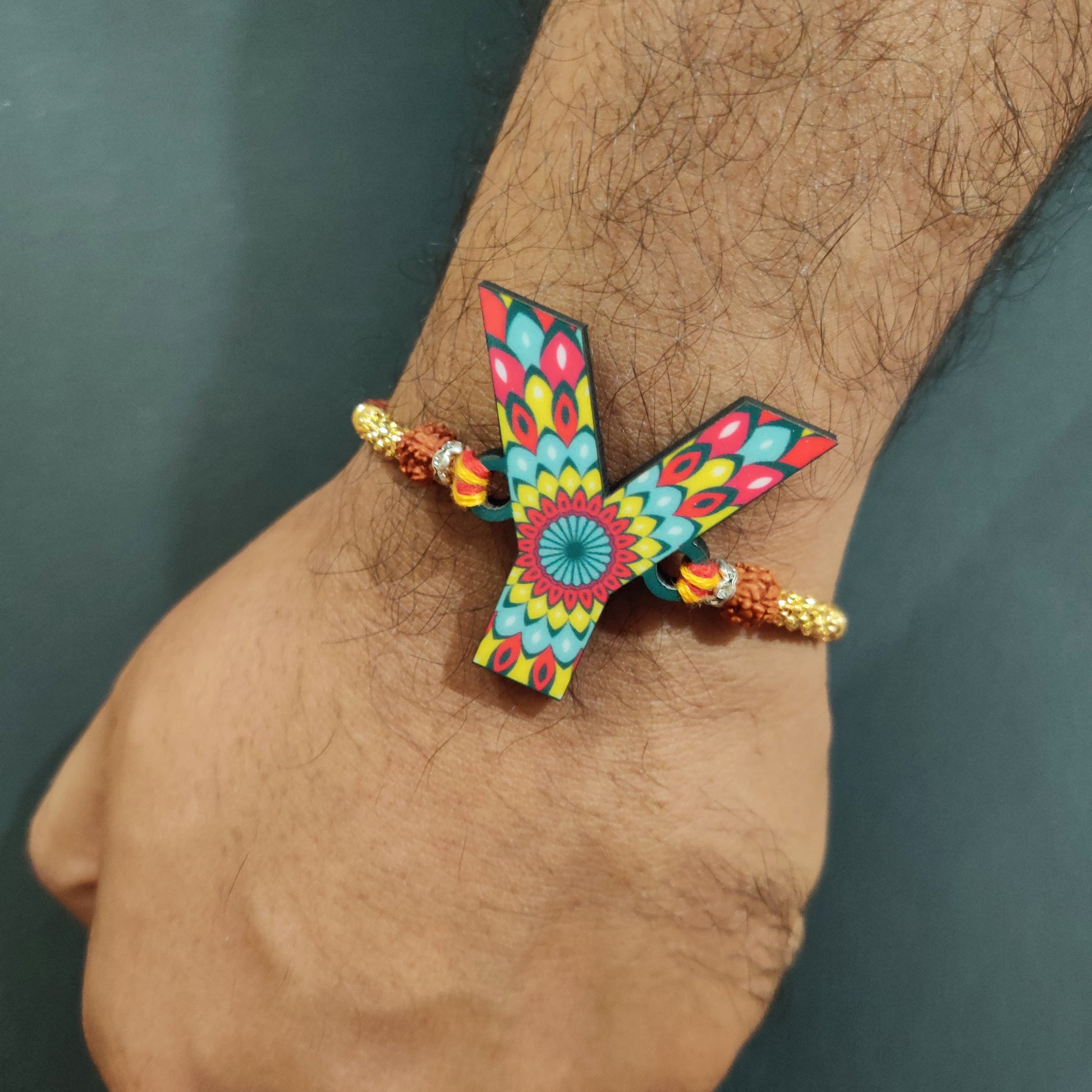 Indianvibez Alphabet Y Wooden Rakhi - Kids Rakhi - Distacart