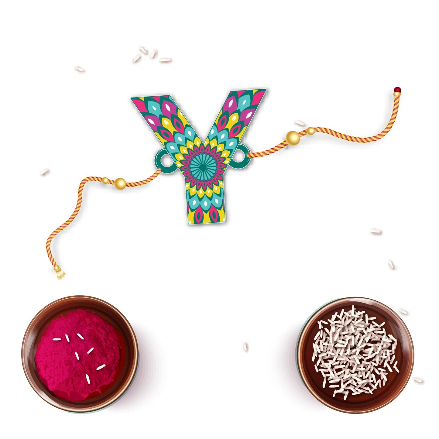 Indianvibez Alphabet Y Wooden Rakhi - Kids Rakhi - Distacart