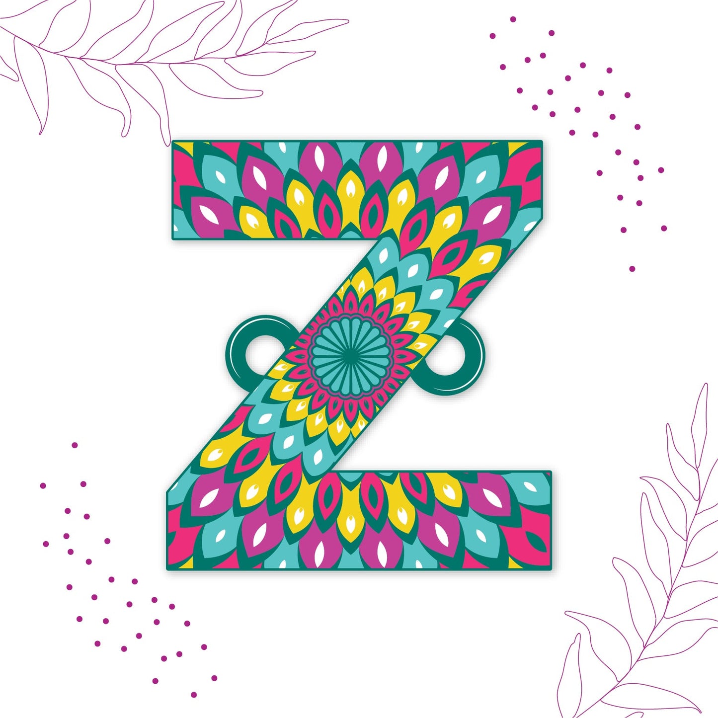 Indianvibez Alphabet Z Wooden Rakhi - Kids Rakhi - Distacart