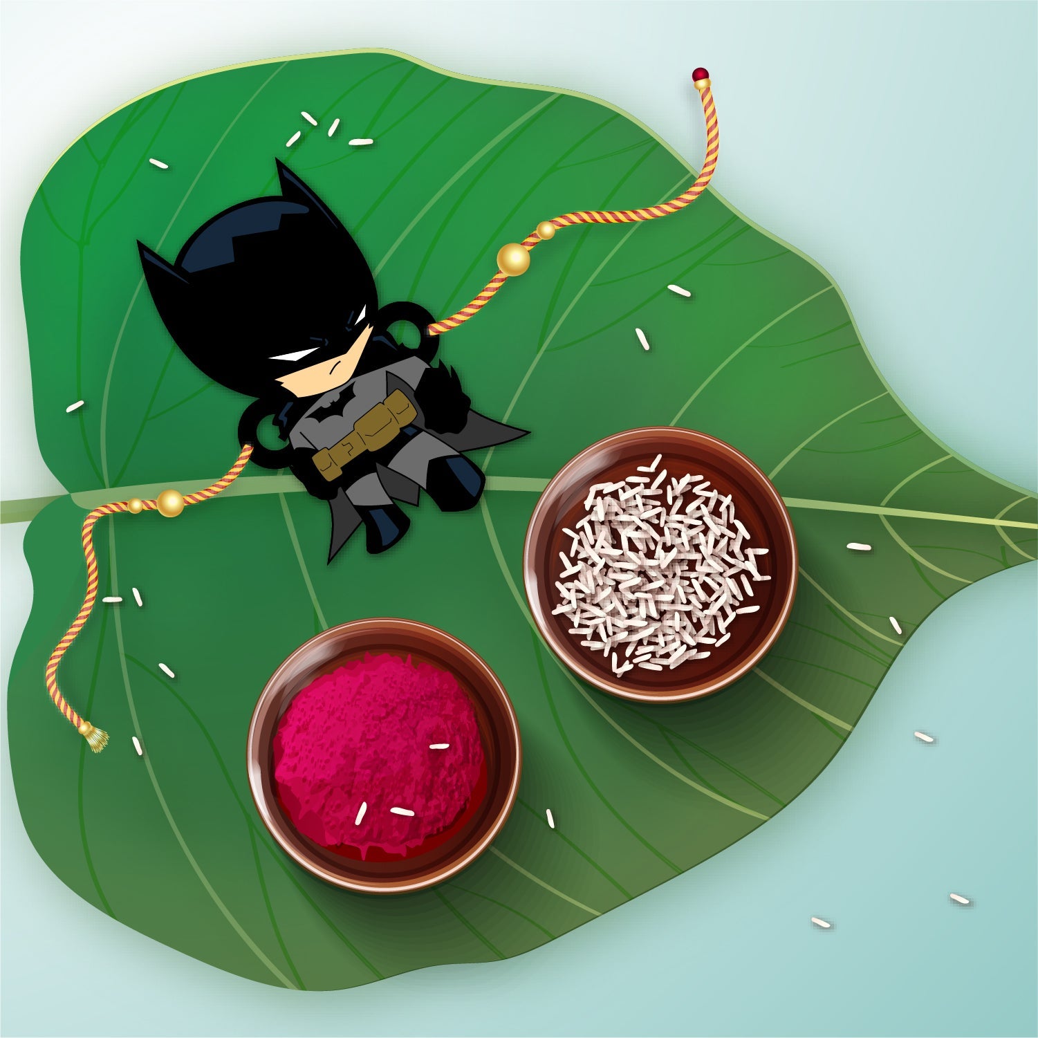 Indianvibez Batman Wooden Rakhi - Kids Rakhi