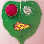 Thumbnail for Indianvibez Bhukkad Bhai Pizza Wooden Rakhi with Rudraksha, Food Rakhi for Brother, Shop India - Kids Rakhi
