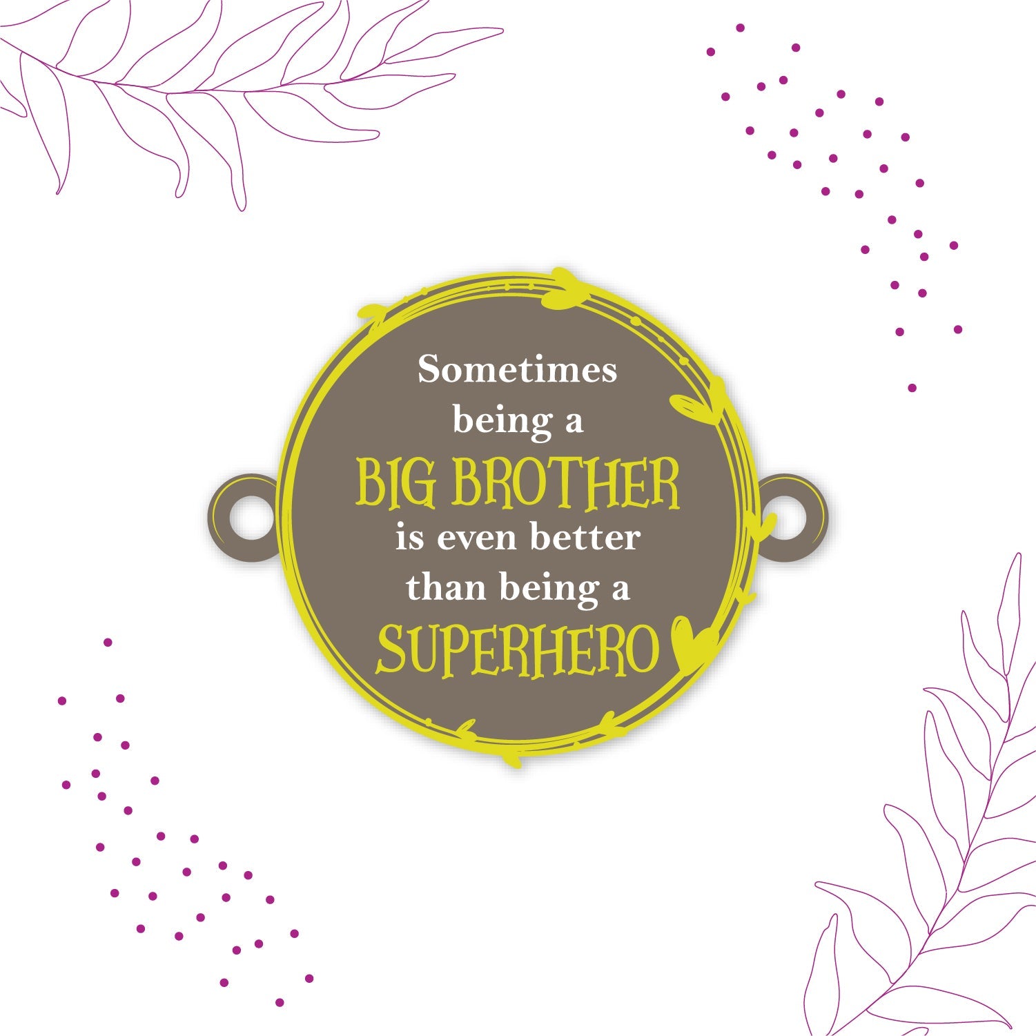 Indianvibez Big Brother Superhero Wooden Rakhi with Rudraksha, Unique Rakhi for Bhaiya, Shop India - Kids Rakhi