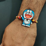 Thumbnail for Indianvibez Doraemon Wooden Rakhi with Rudraksha, Cartoon Rakhi for Bro, Shop India - Kids Rakhi