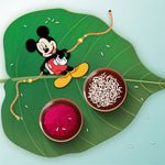 Thumbnail for Indianvibez Mickey Wooden Rakhi with Rudraksha, Cartoon Rakhi for Brother, Shop India - Kids Rakhi
