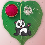 Thumbnail for Indianvibez Panda Wooden Rakhi with Rudraksha, Cute Animal Rakhi for Brother, Shop India - Kids Rakhi