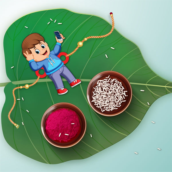 Indianvibez Selfie Wala Bhai Rakhi, Wooden Rakhi for Brother - Kids Rakhi - Distacart