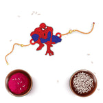 Thumbnail for Indianvibez Spiderman Wooden Rakhi with Rudraksha, Superhero Rakhi for Kids & Bro, Shop India - Kids Rakhi