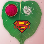 Thumbnail for Indianvibez Superman Wooden Rakhi with Rudraksha, Superhero Rakhi for Brother, Shop India - Kids Rakhi