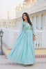 Lehenga Mart Pure Chinon Bandhej Gotta patti cording Work Gown - Distacart