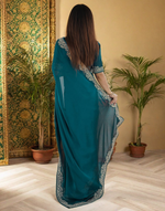 Thumbnail for Lorenvalley Fashion Rama Rangoli Silk with Coding Lace Work Saree with Blouse