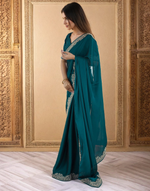 Thumbnail for Lorenvalley Fashion Rama Rangoli Silk with Coding Lace Work Saree with Blouse