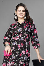 Thumbnail for Preksha Creation Women White Cotton Floral One Sided Pocket Gown