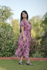 Thumbnail for Preksha Creation Women Multicolour Georgette Floral Maxi dress Gown