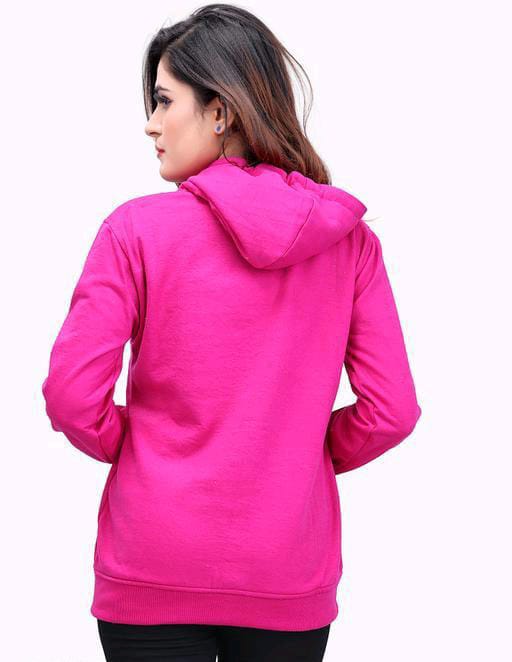 PAVONINE Rani Color Casual Winter Wear Hoodie Sweatshirt For Girls - Distacart