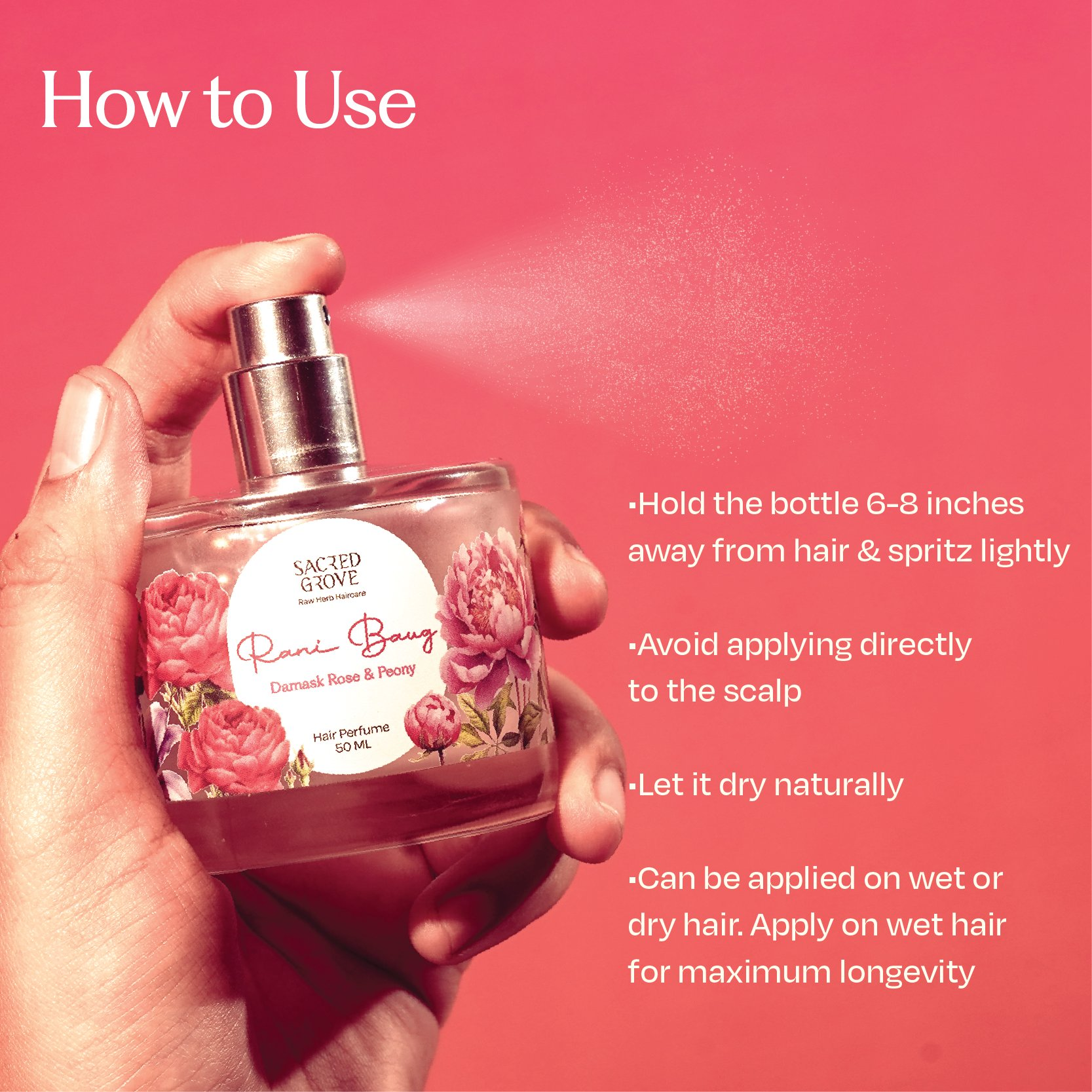 Sacred Grove Rani Baug: Hair Perfume For Women - Distacart