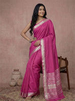 Thumbnail for Anaita R Pink Cotton Saree With Blouse - Distacart
