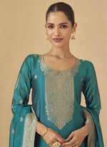 Thumbnail for Vegaa Fashion Rama Viscose Silk Jacquard Wedding Wear Salwar Suit