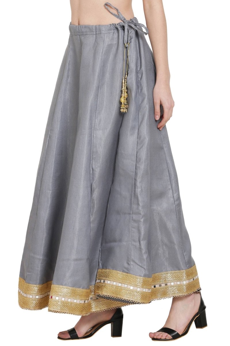Asmaani Grey Color Maxi Skirt