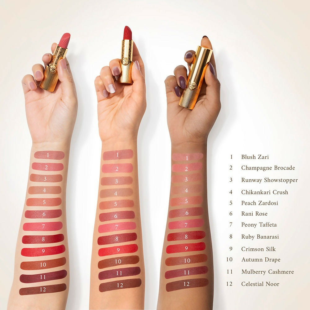 Kay Beauty x Falguni Shane Peacock Luxe Matte Lipstick - Ruby Banarasi - Distacart