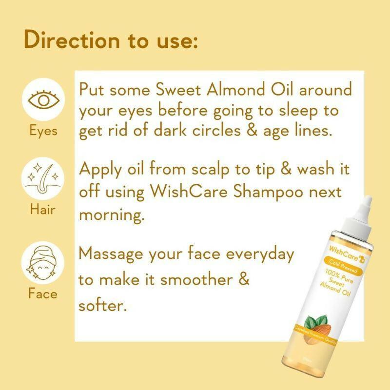 Wishcare 100% Pure Cold Pressed Olive Oil & Badam Rogan Sweet Almond Oil Combo - Distacart